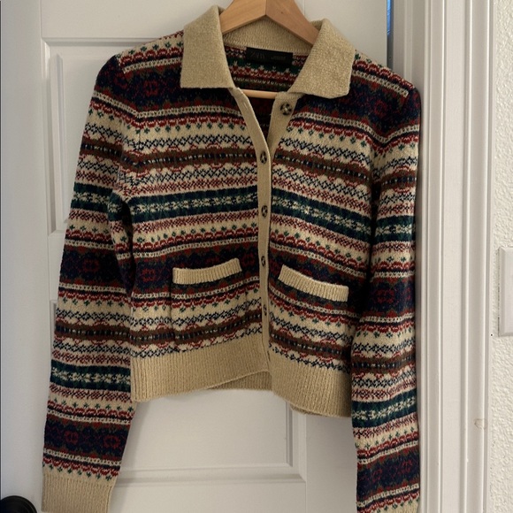 Zara Multicolor Patterned Cardigan - Picture 6 of 7